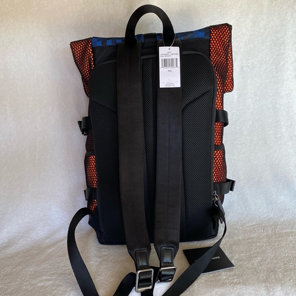 SOLD! NWT Michael Kors Kent Roll Top Mesh Backpack - Picture 4 of 15